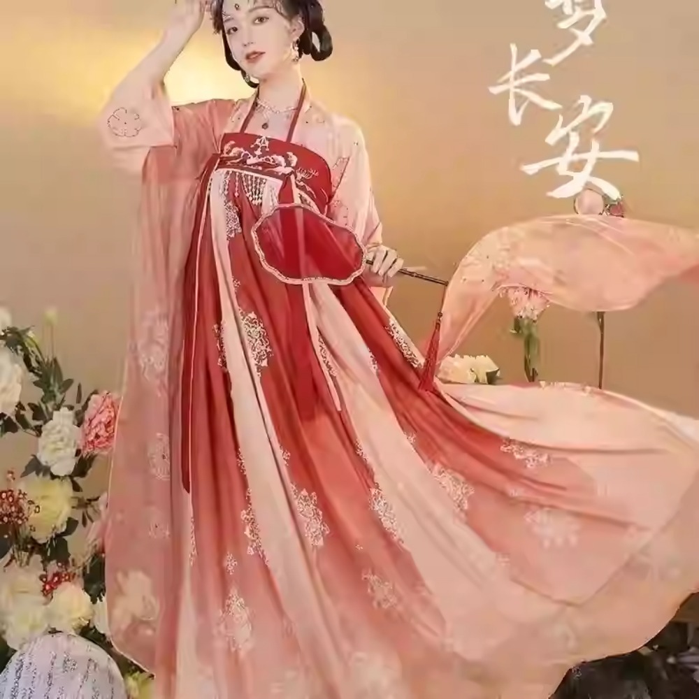 Ethnic Fashion Show - Hanfu จีนแบบดั้งเดิมชุดคอสเพลย์เครื่องแต่งกายสไตล์ชาติพันธุ์เวทีแสดงเสื้อผ้าแฟชั่นเสื้อผ้าผู้หญิง Party Fairy Dress