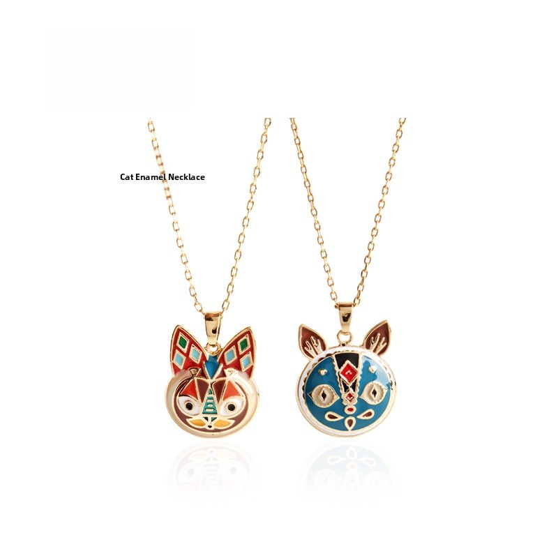 Ethnic Fashion World - สร้อยคอเคลือบลายศิลปะชาติพันธุ์สไตล์ใหม่ของซุมนี เครื่องประดับแฟชั่นสำหรับผู้หญิง จี้โลหะผสม ดีไซน์ทันสมัย