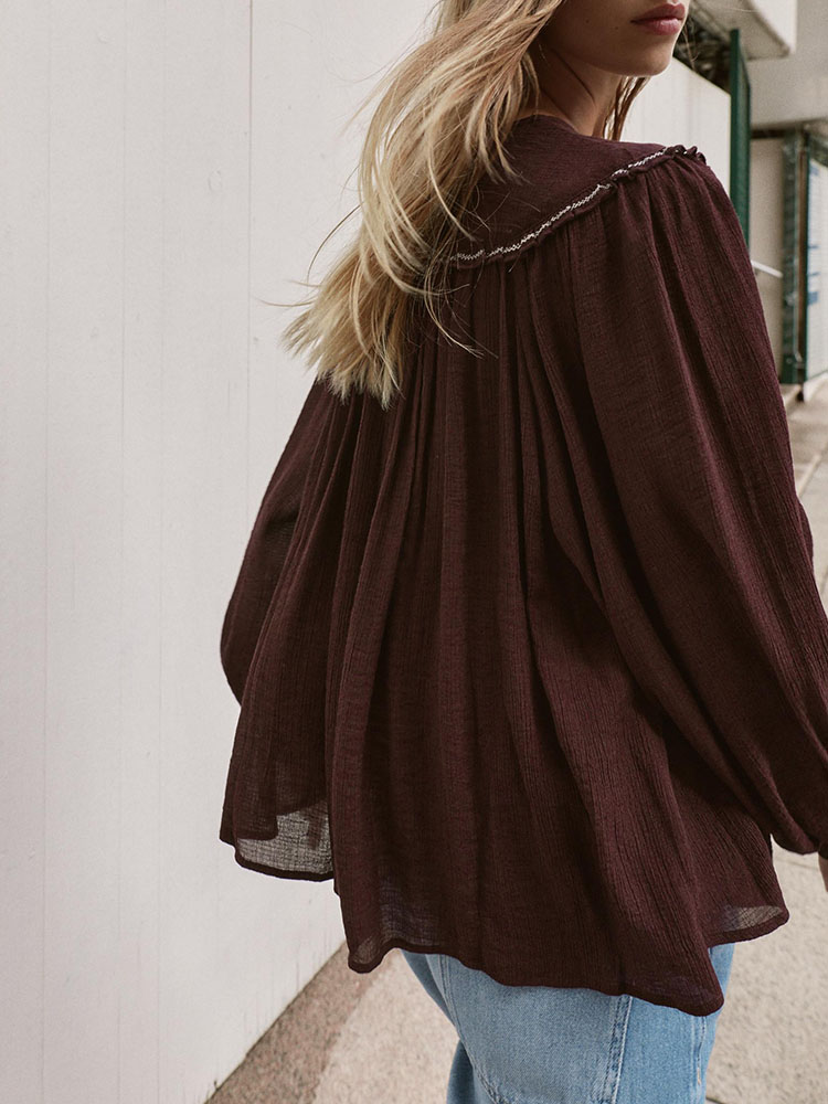 เสื้อเชิ้ตลำลองปักลูกปัดแฟชั่น - Ethnic Fashion Clothing บทวิจารณ์และราคา