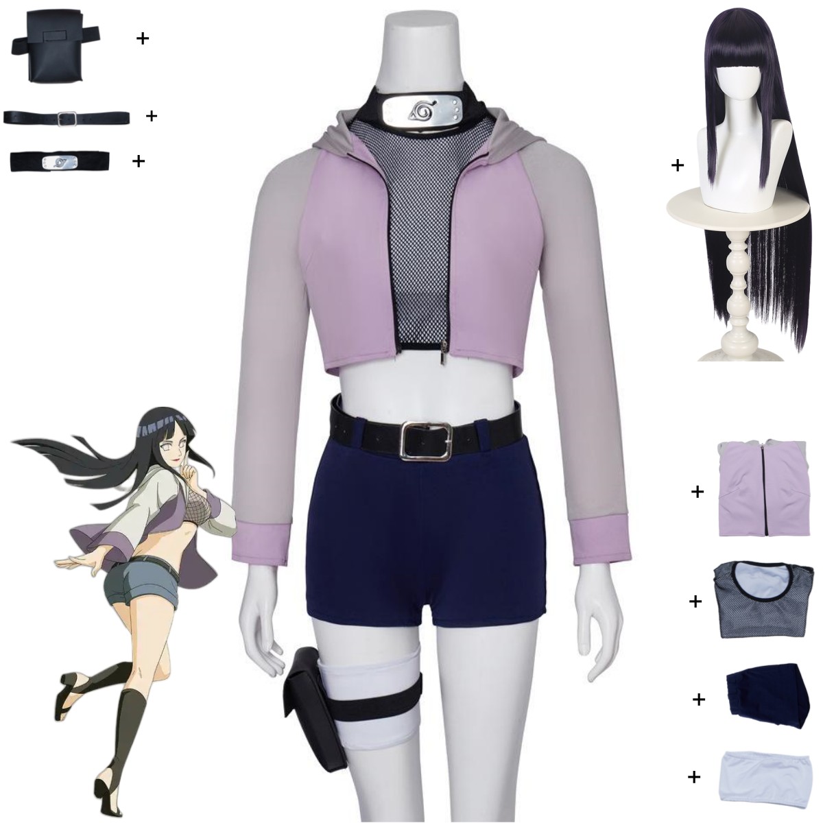 อะนิเมะ Hyuga Hinata คอสเพลย์เ - Ethnic Outfit บทวิจารณ์และราคา