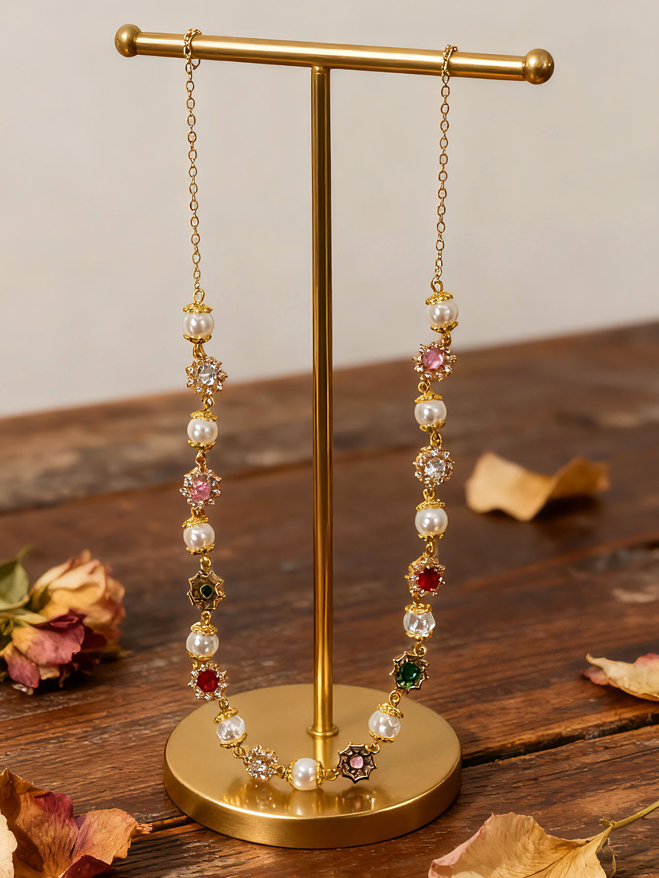 สร้อยคอผู้หญิงแบบทำมือประดับมุ - Ethnic Fashion Wear For Women บทวิจารณ์และราคา