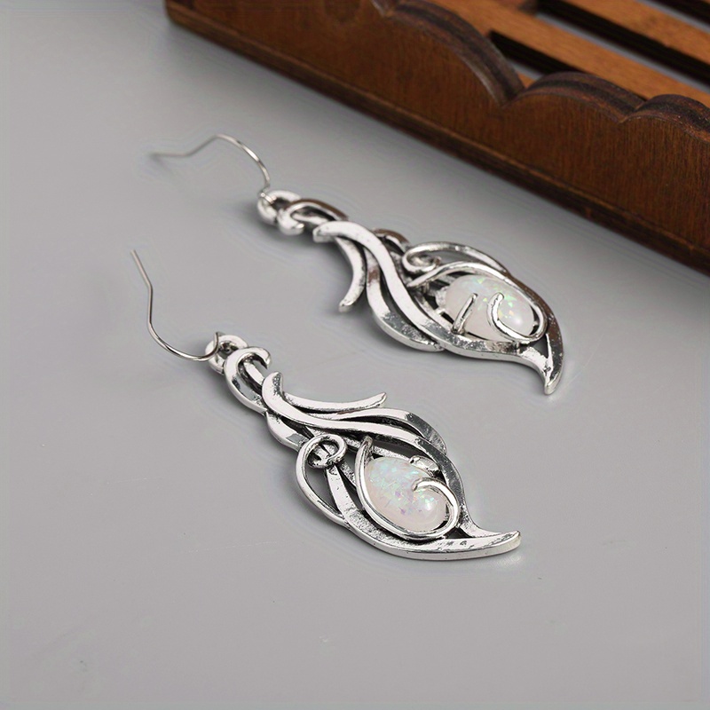 ต่างหูเงินโบราณรูปเปลวไฟแบบห้อ - Ethnic Fashion Wear For Women บทวิจารณ์และราคา