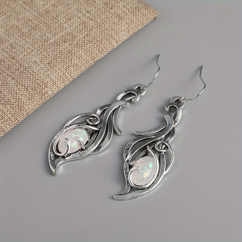 ต่างหูเงินโบราณรูปเปลวไฟแบบห้อ - Ethnic Fashion Wear For Women บทวิจารณ์และราคา