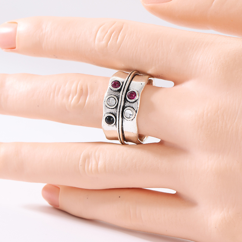 แหวนเงินชุบสไตล์โบฮีเมียน ลายว - Ethnic Fashion Wear For Women บทวิจารณ์และราคา