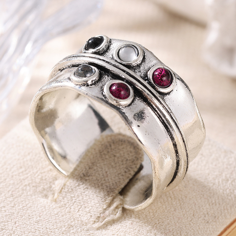 แหวนเงินชุบสไตล์โบฮีเมียน ลายว - Ethnic Fashion Wear For Women บทวิจารณ์และราคา