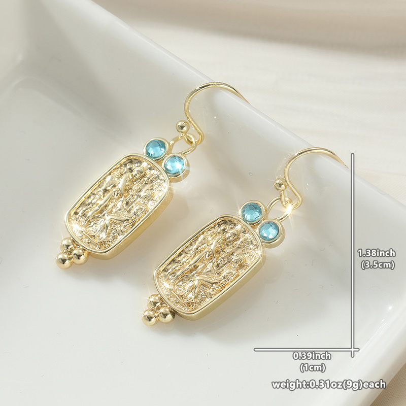 ต่างหูห้อยประดับเพชร CZ สีฟ้าท - Ethnic Fashion Wear For Women บทวิจารณ์และราคา