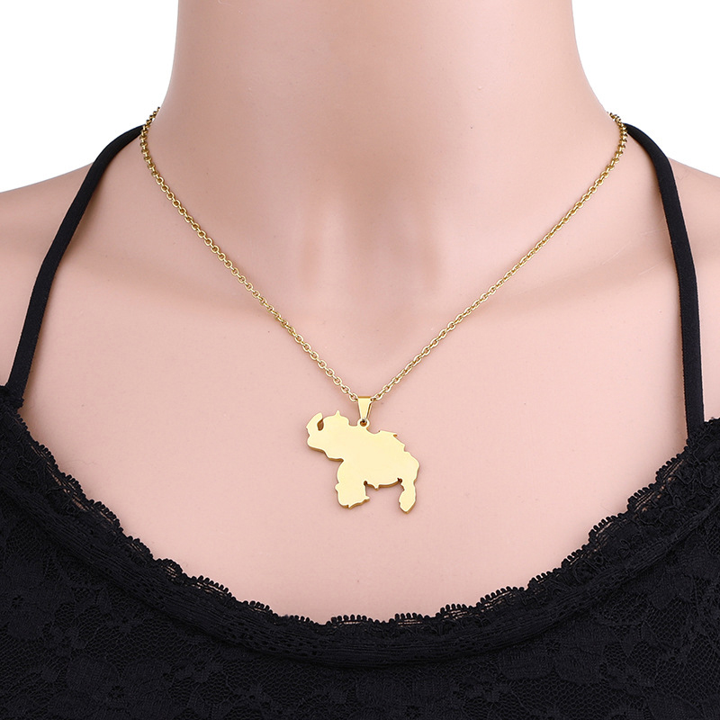 สร้อยคอจี้รูปหัวใจแผนที่ประเทศ - Ethnic Fashion Sale บทวิจารณ์และราคา
