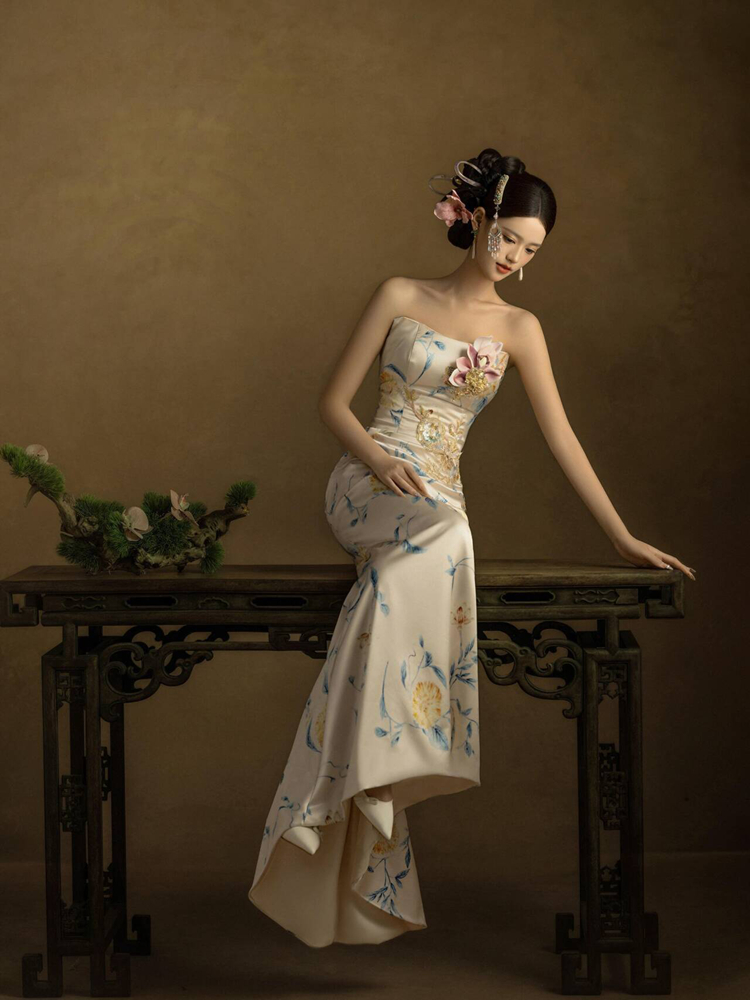 ชุดแต่งงานสไตล์จีนแบบใหม่ปี 20 - Ethnic Fashion Studio บทวิจารณ์และราคา