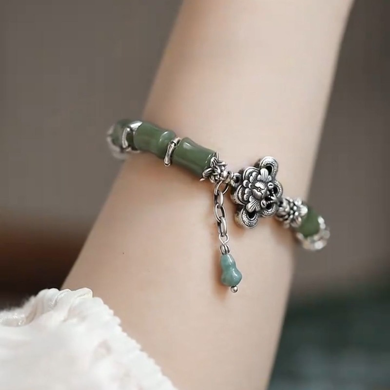 สร้อยข้อมือไม้ไผ่สไตล์จีนโบราณ - Ethnic Fashion Wear For Women บทวิจารณ์และราคา