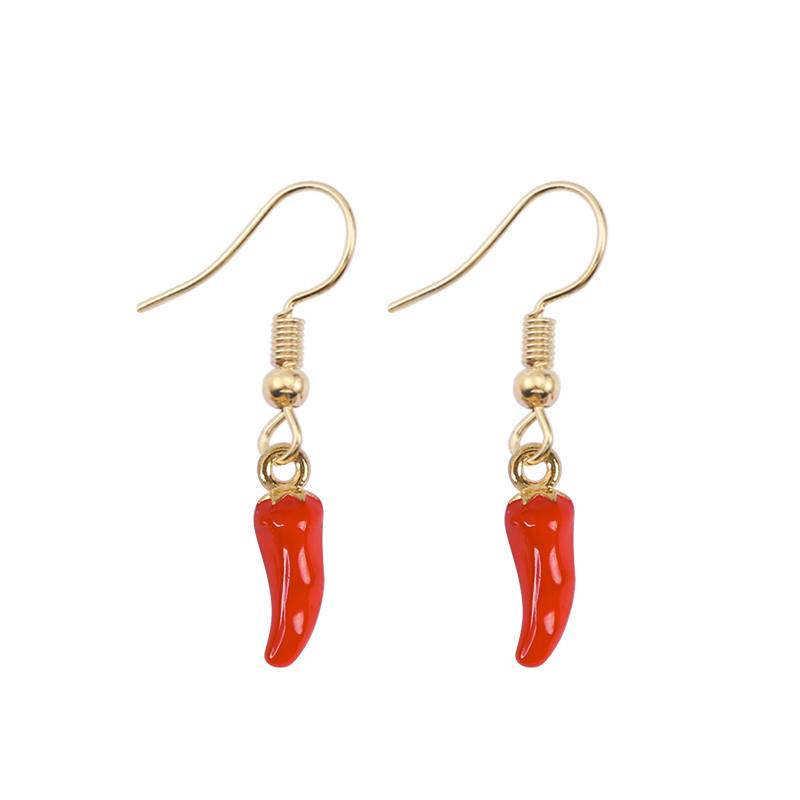 น่ารักสีแดงพริกไทยต่างหู Pendi - Ethnic Fashion Sale บทวิจารณ์และราคา