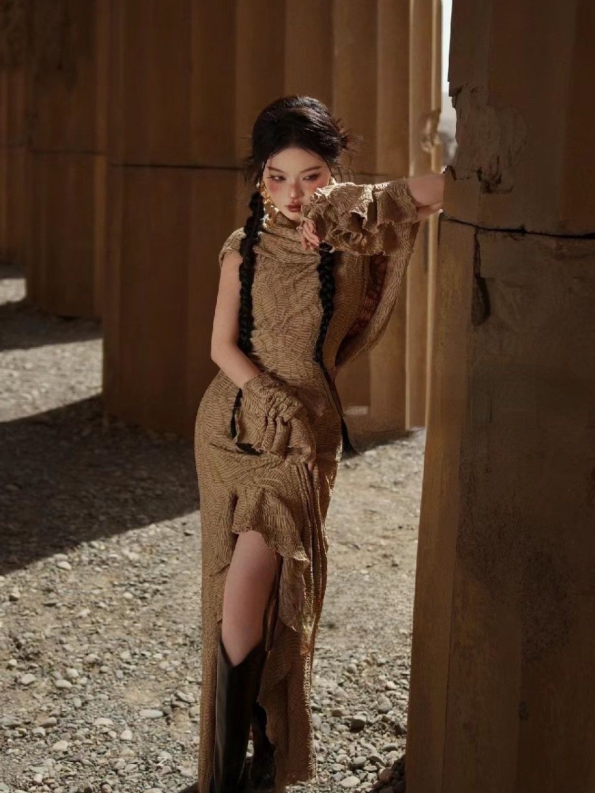 ชุดเดรสสไตล์เจ้าหญิงทะเลทรายสำ - Ethnic Fashion Studio บทวิจารณ์และราคา