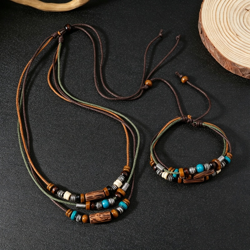 ชุดเครื่องประดับเชือกหนังเทียม - Ethnic Fashion Wear For Women บทวิจารณ์และราคา