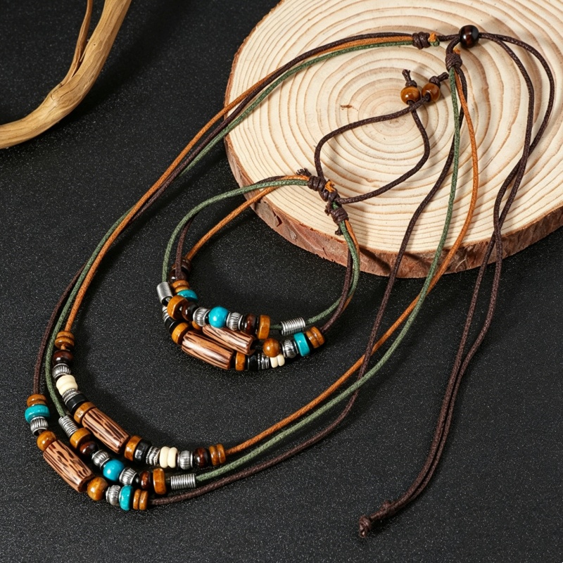 ชุดเครื่องประดับเชือกหนังเทียม - Ethnic Fashion Wear For Women บทวิจารณ์และราคา