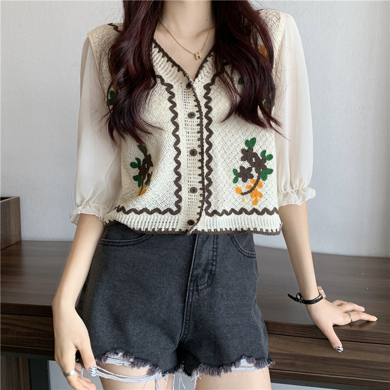 เสื้อคาร์ดิแกนปักลายสไตล์เกาหล - Ethnic Fashion Clothing บทวิจารณ์และราคา