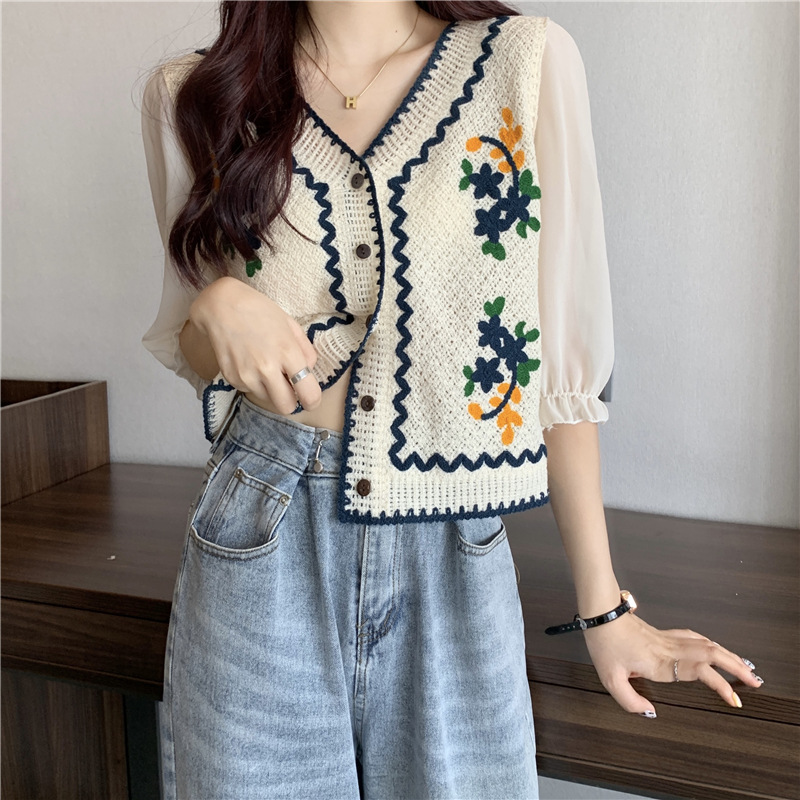 เสื้อคาร์ดิแกนปักลายสไตล์เกาหล - Ethnic Fashion Clothing บทวิจารณ์และราคา