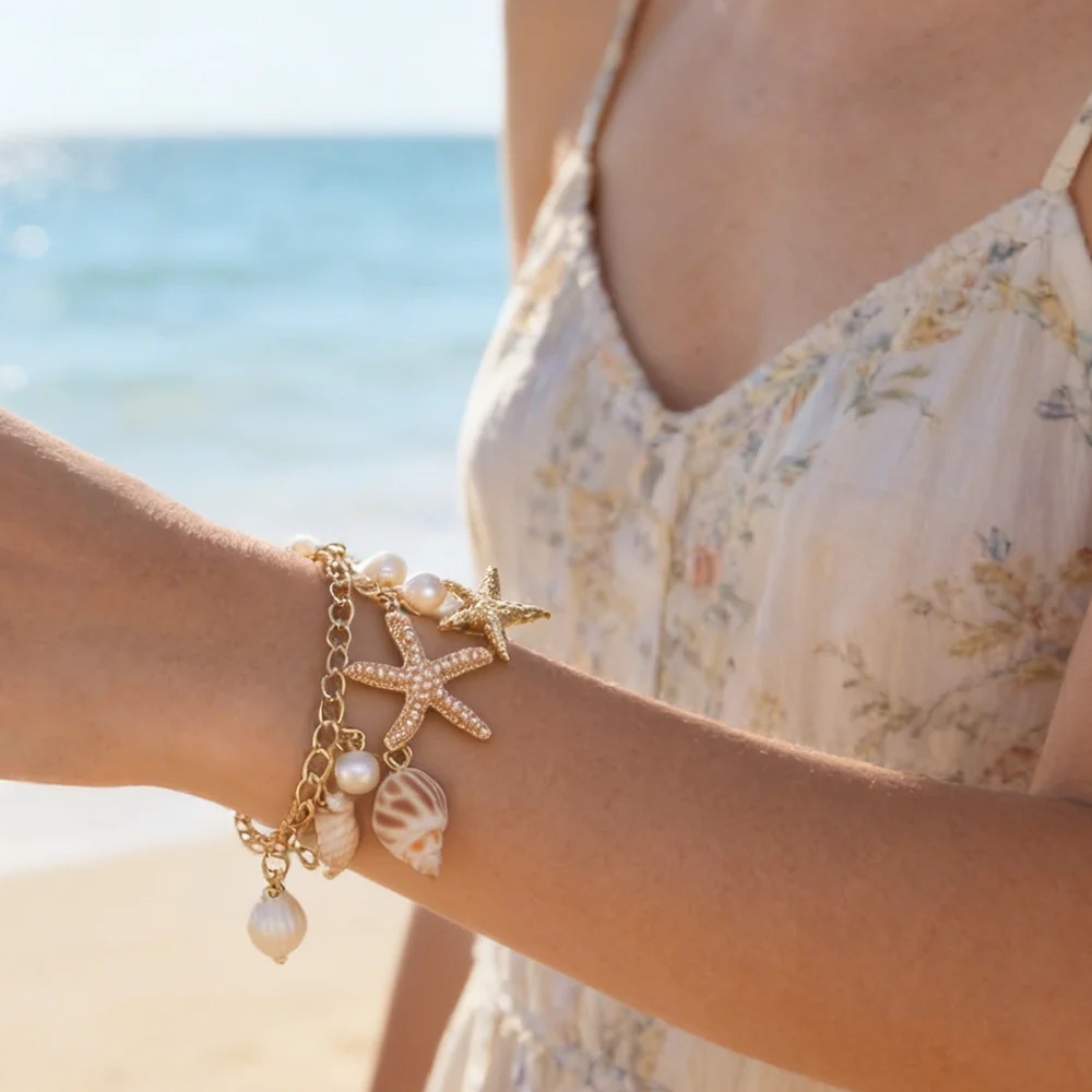สร้อยข้อมือผู้หญิงสไตล์ชายหาดฤ - Ethnic Fashion Wear For Women บทวิจารณ์และราคา