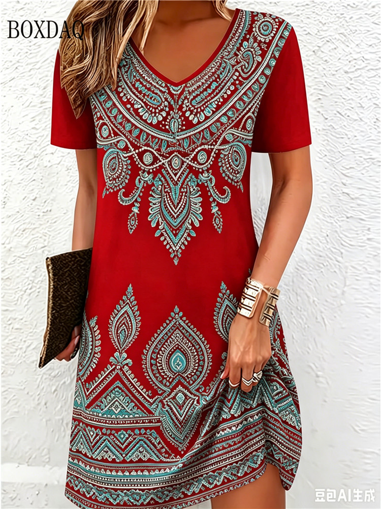 ชุดเดรสพิมพ์ลาย 3 มิติ สไตล์วิ - Ethnic Fashion Clothing บทวิจารณ์และราคา